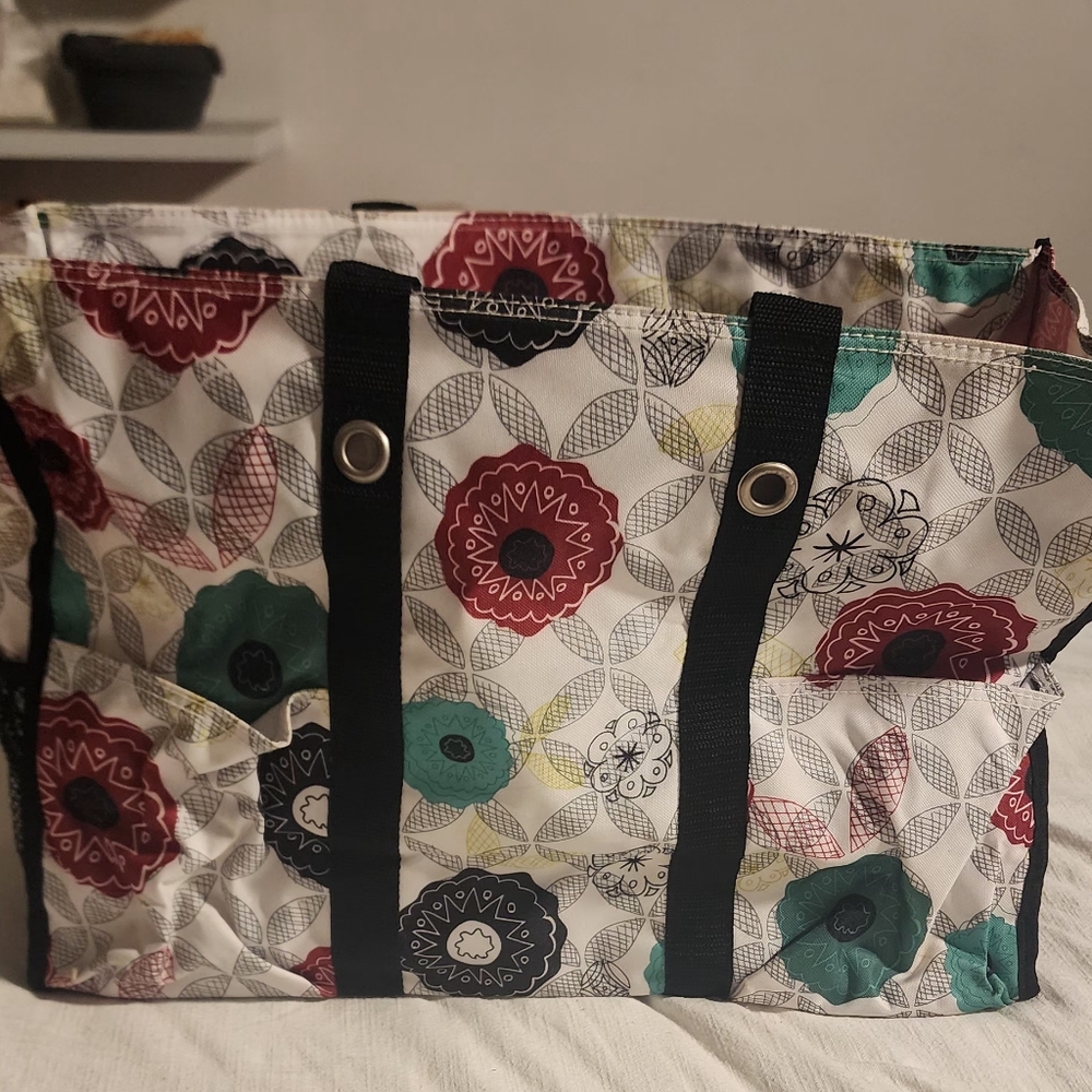 Thirty-one Super Organizing Zip Top Utility Tote Bag